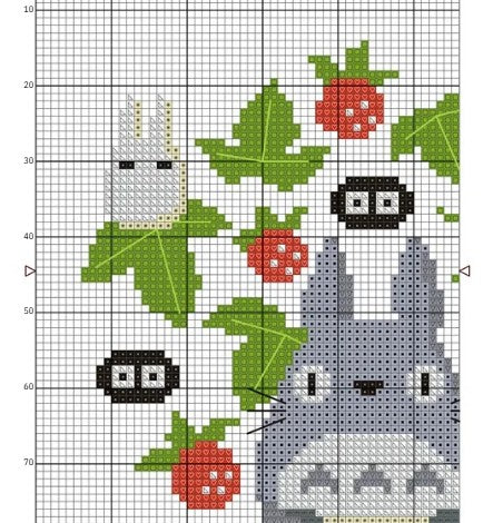 Cross Stitch PDF Pattern studio Ghibli Instant digital download Totoro - CS007